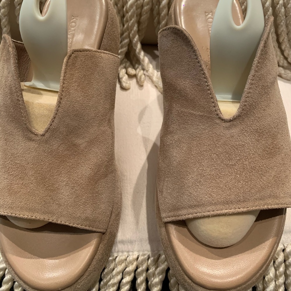 Komis and Komis suede platform mules